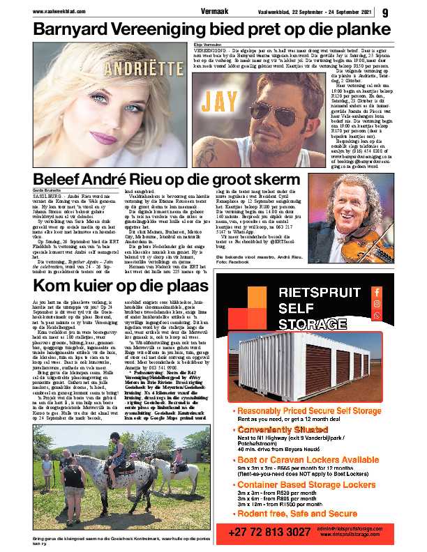 Vaalweekblad 22 September – 24 September 2021 page 9