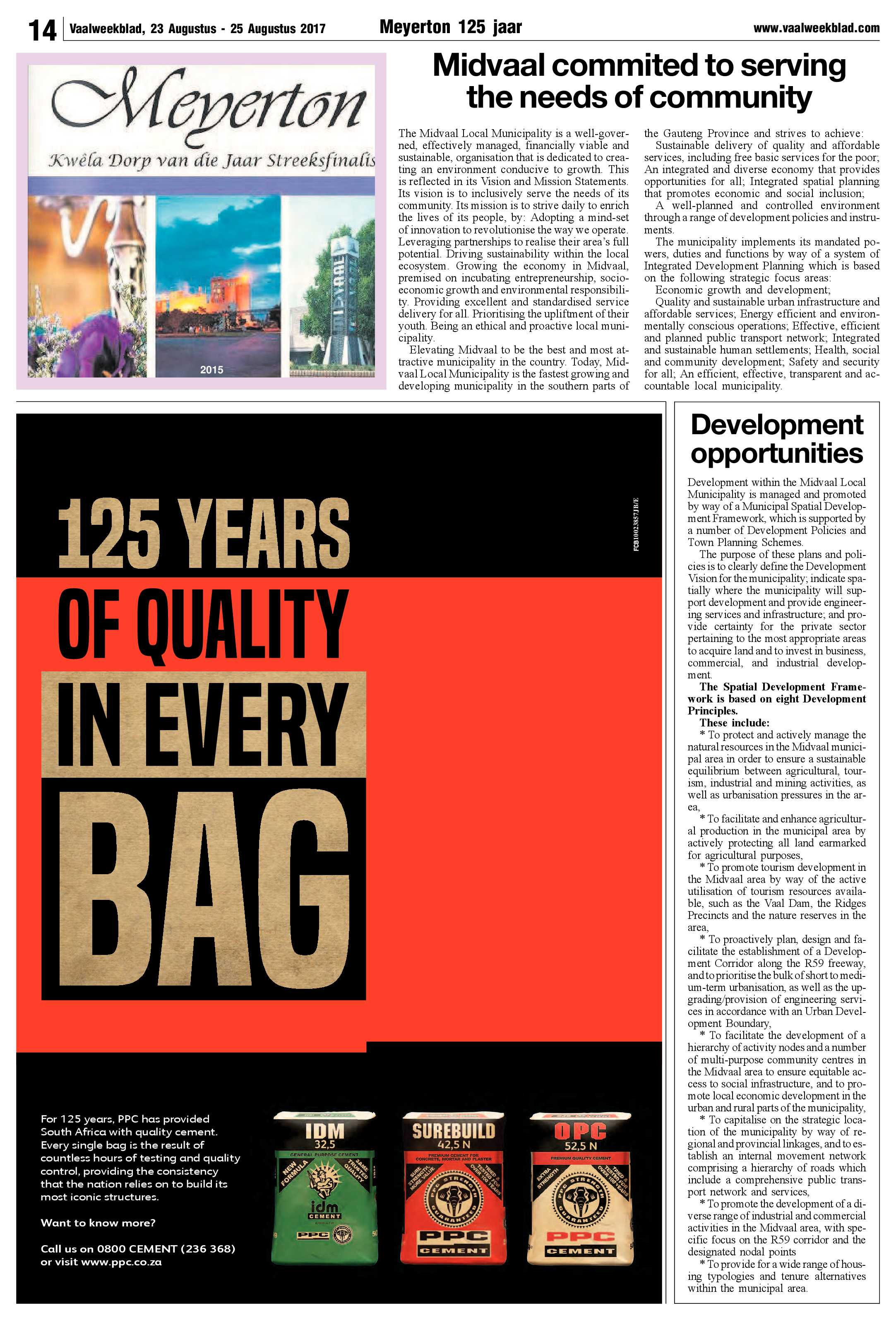Vaalweekblad 23 – 25 Augustus 2017 page 14