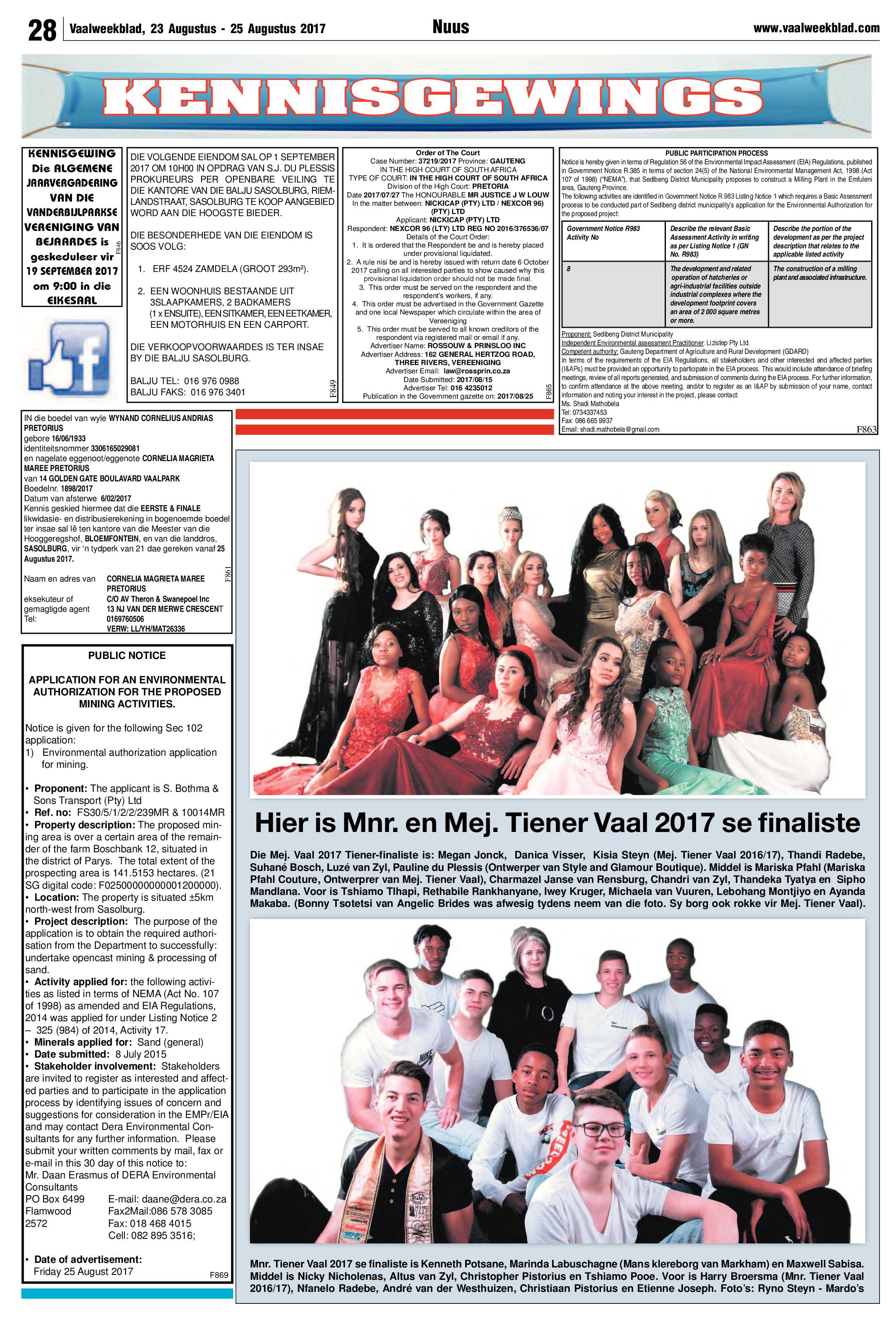 Vaalweekblad 23 – 25 Augustus 2017 page 28