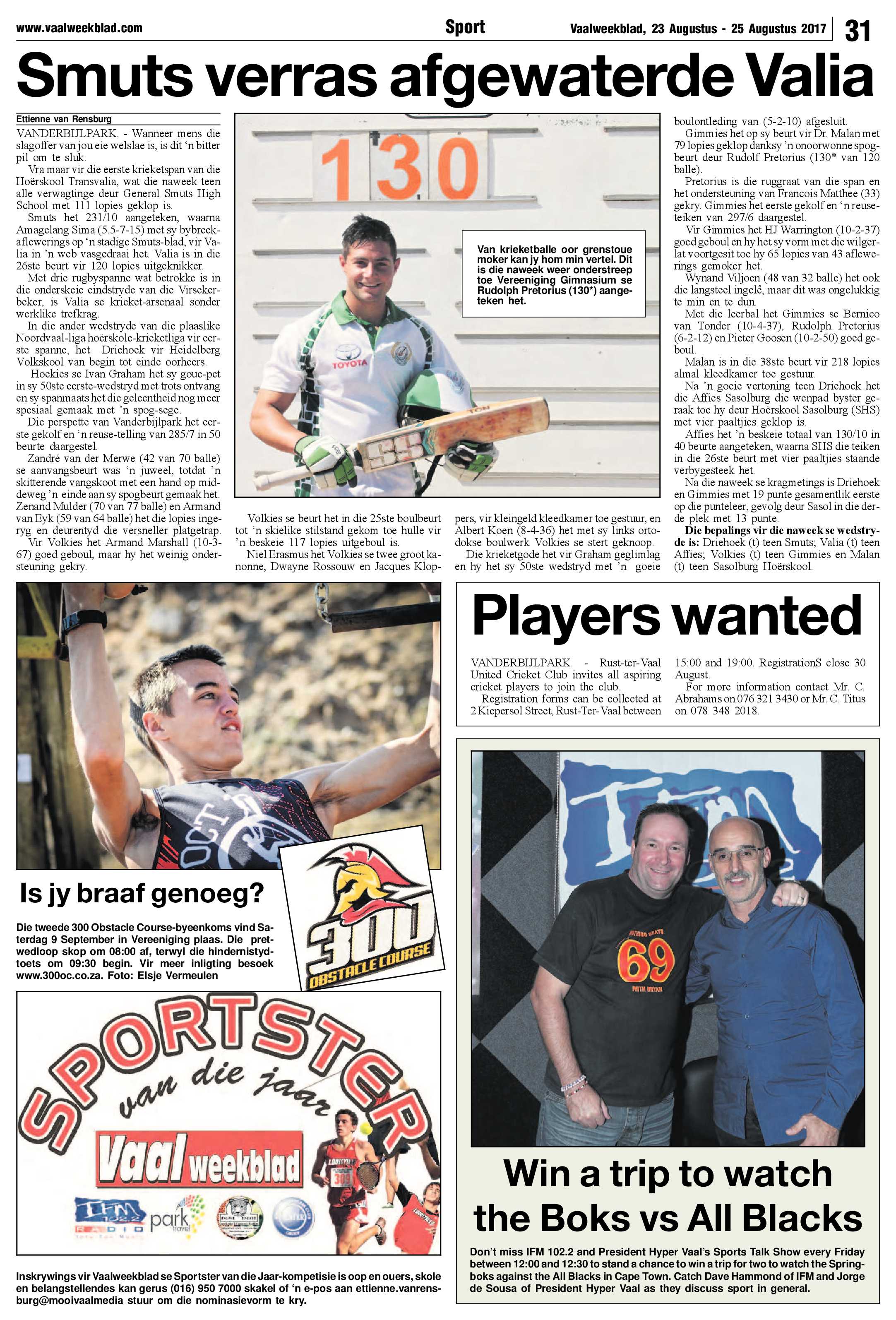 Vaalweekblad 23 – 25 Augustus 2017 page 31