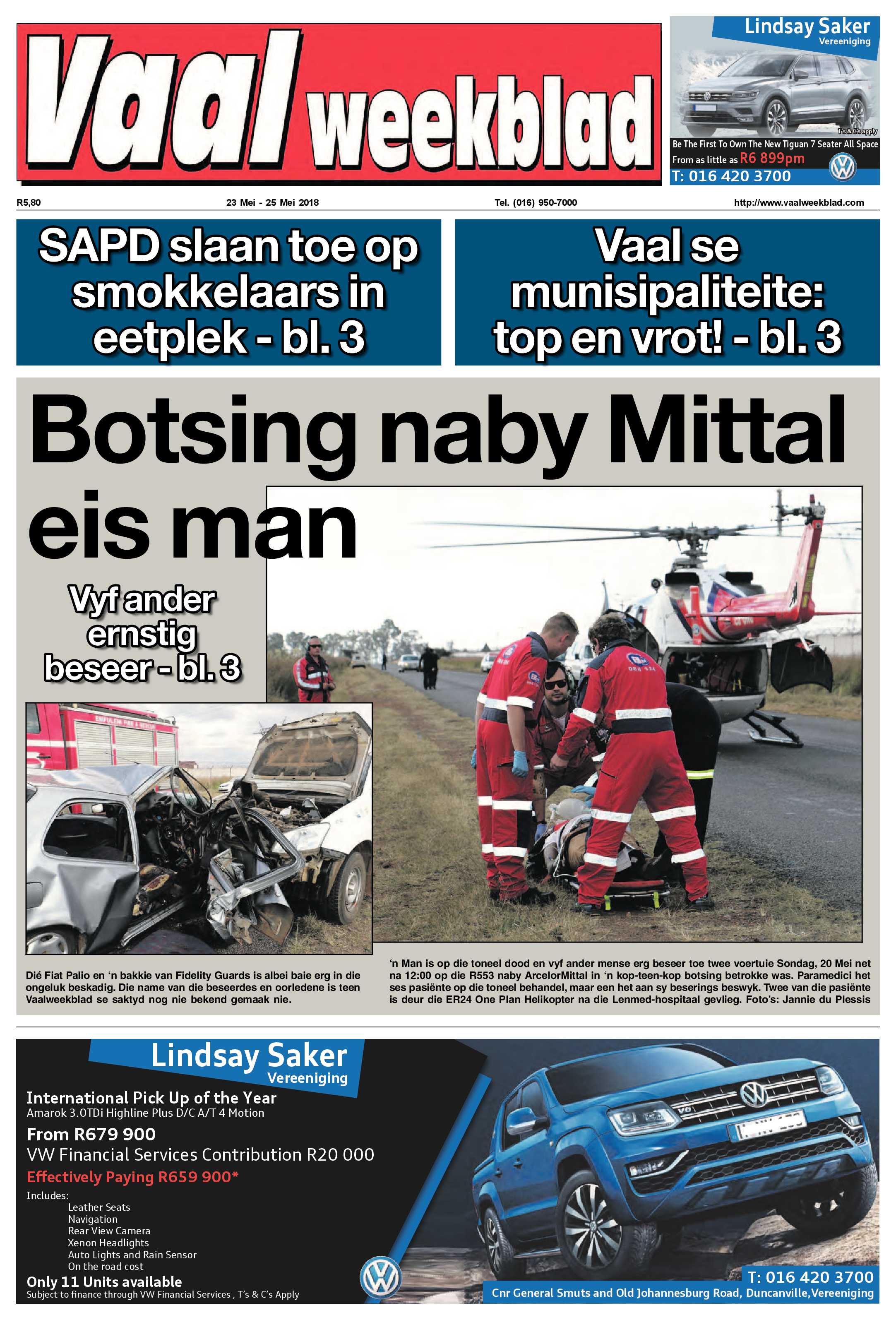 Vaalweekblad 23 – 25 Mei 2018 page 1