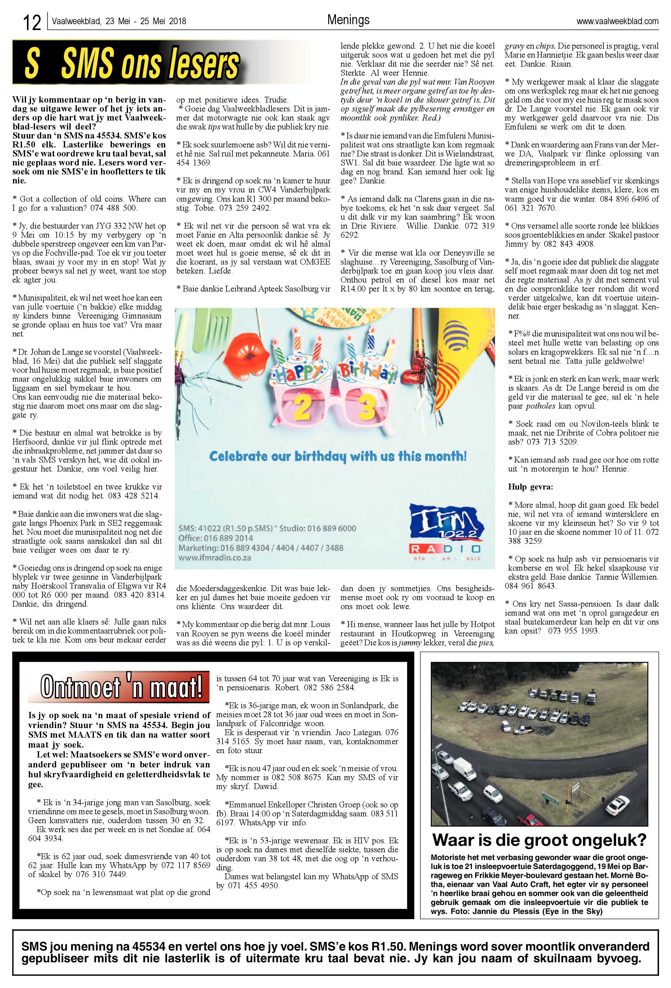 Vaalweekblad 23 – 25 Mei 2018 page 12
