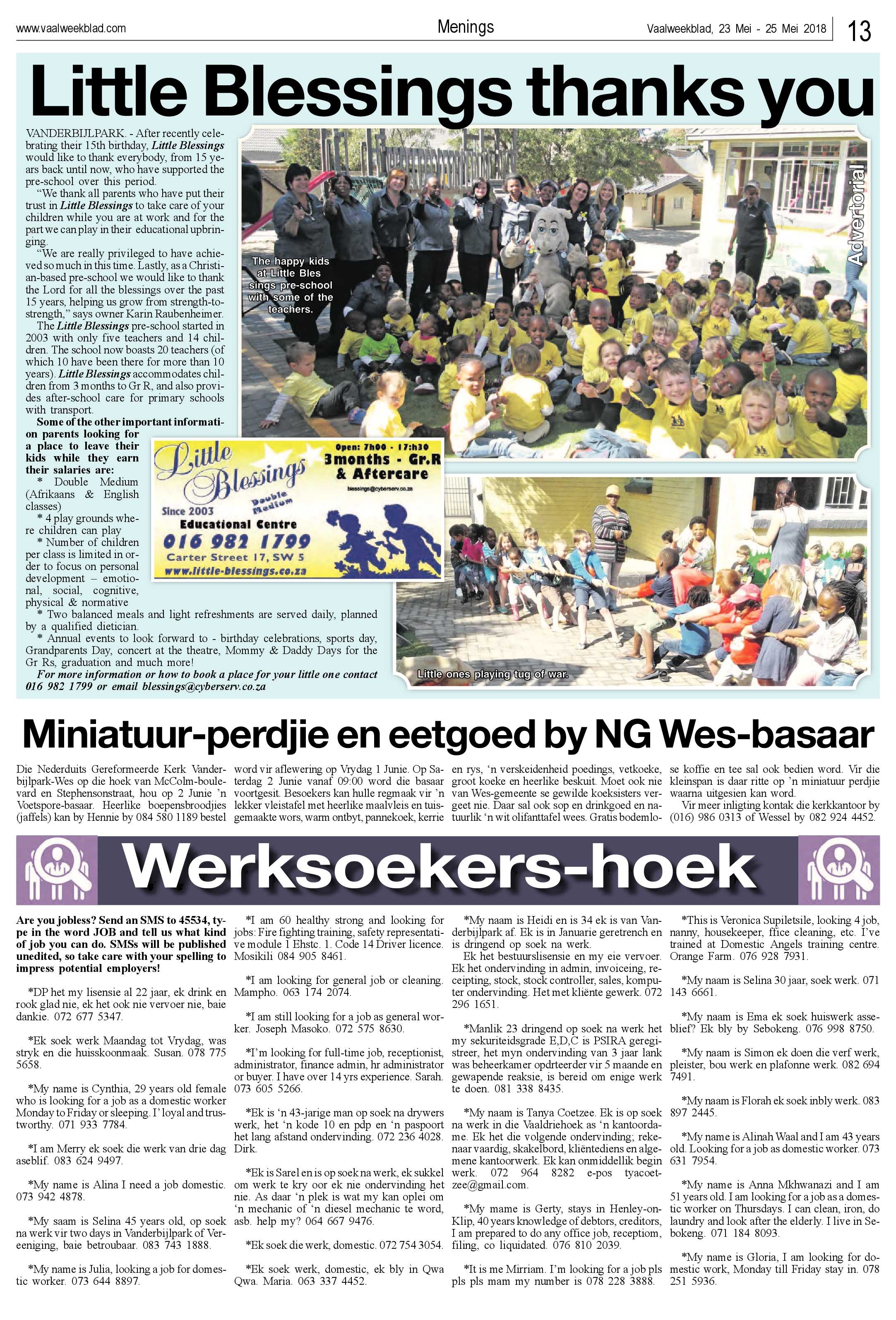 Vaalweekblad 23 – 25 Mei 2018 page 13
