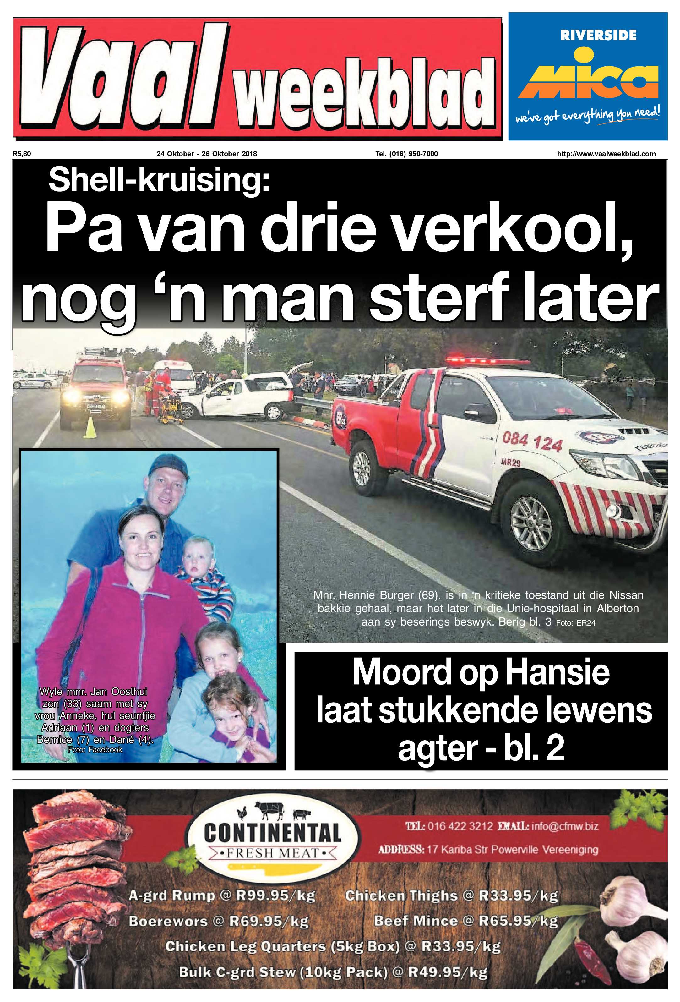 Vaalweekblad 23 – 26 Oktober 2018 page 1