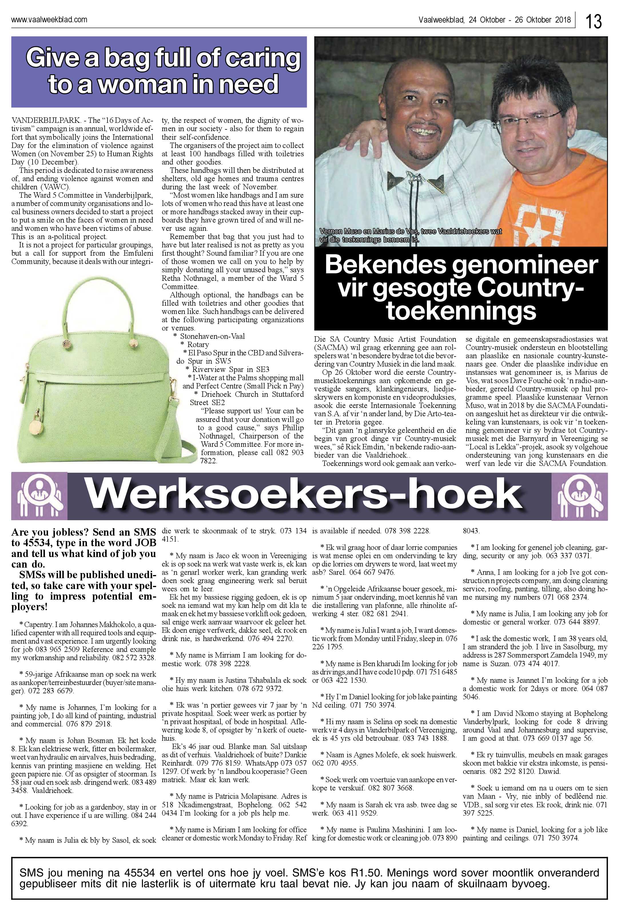 Vaalweekblad 23 – 26 Oktober 2018 page 12