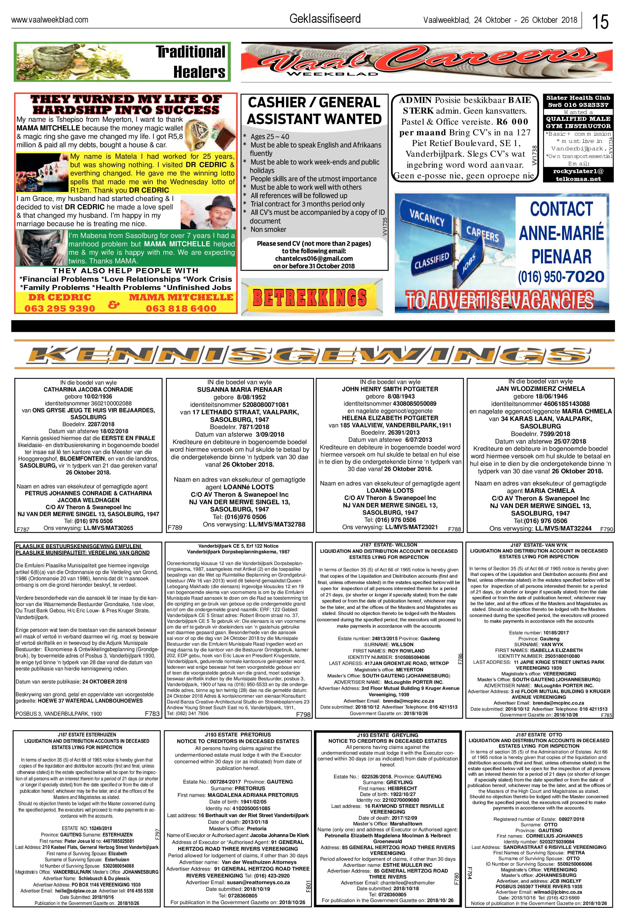 Vaalweekblad 23 – 26 Oktober 2018 page 14