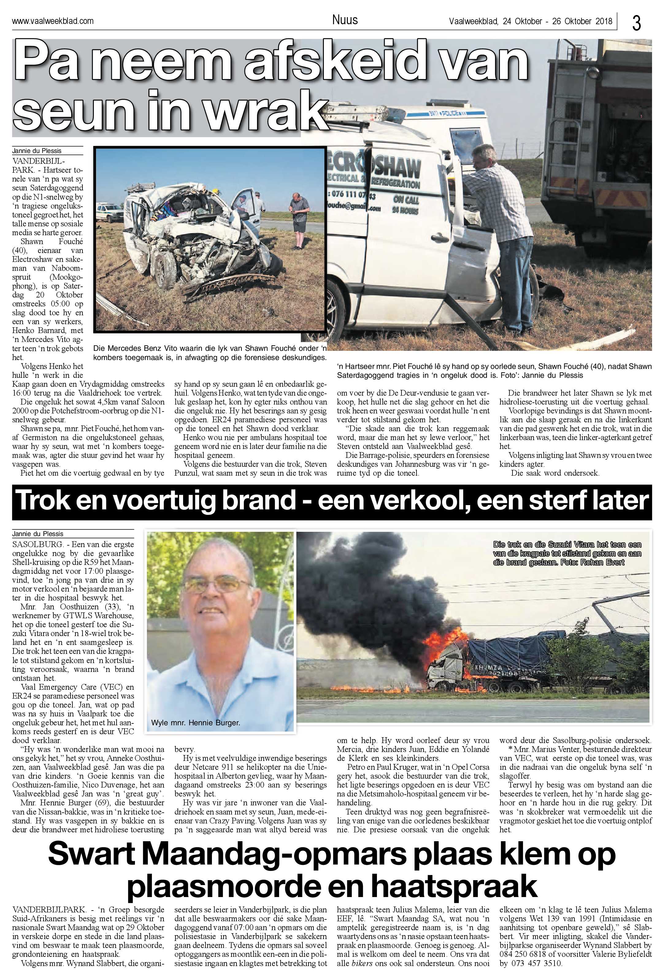 Vaalweekblad 23 – 26 Oktober 2018 page 3