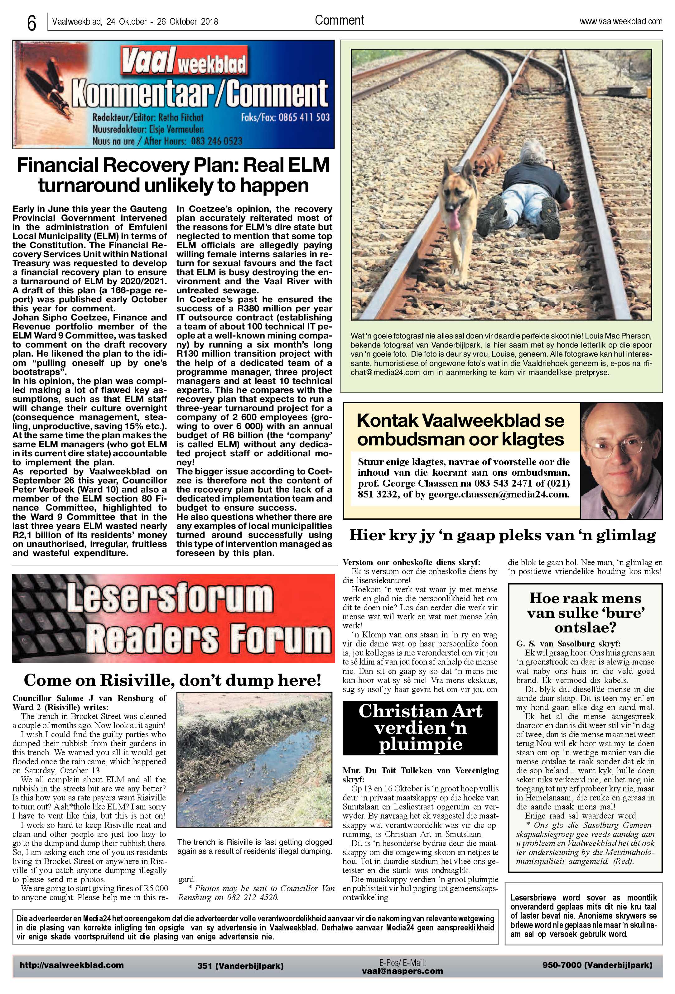 Vaalweekblad 23 – 26 Oktober 2018 page 6