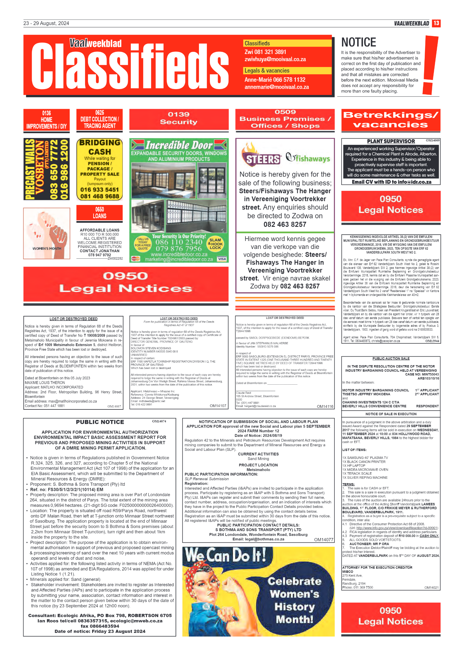 Vaalweekblad 23 – 29 August, 2024 page 12
