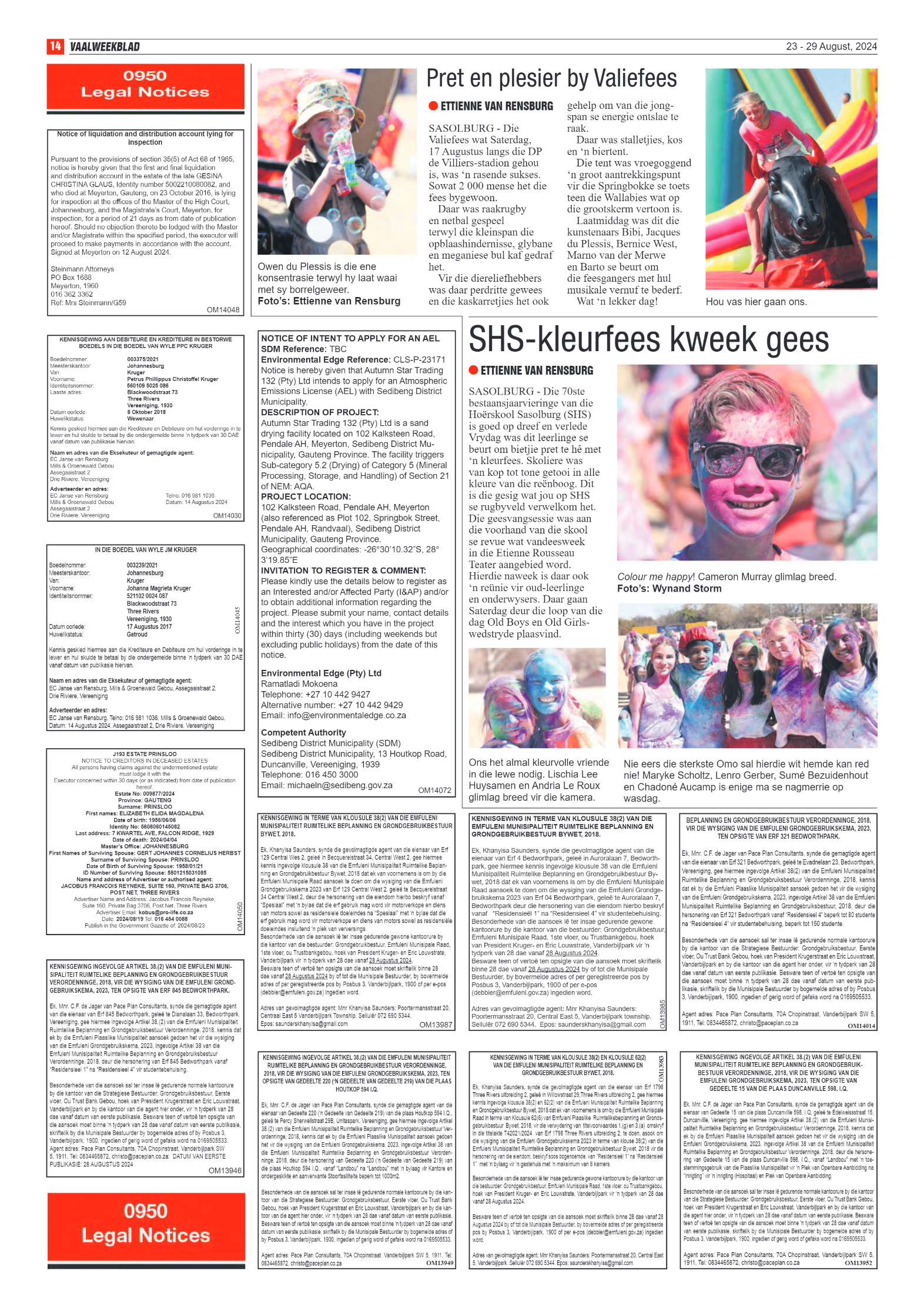 Vaalweekblad 23 – 29 August, 2024 page 13
