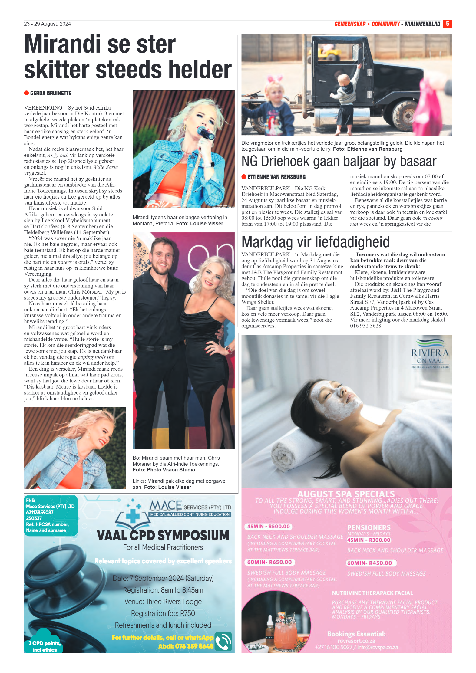 Vaalweekblad 23 – 29 August, 2024 page 5