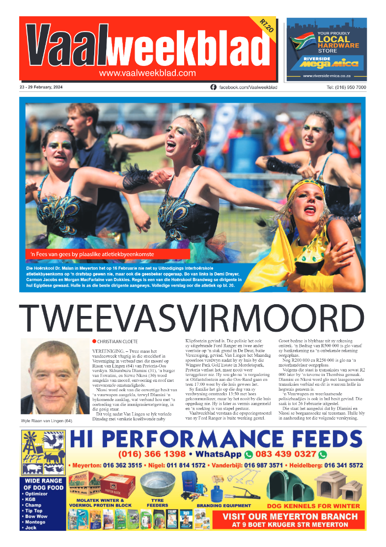 Vaalweekblad – 23 – 29 February, 2024 page 1