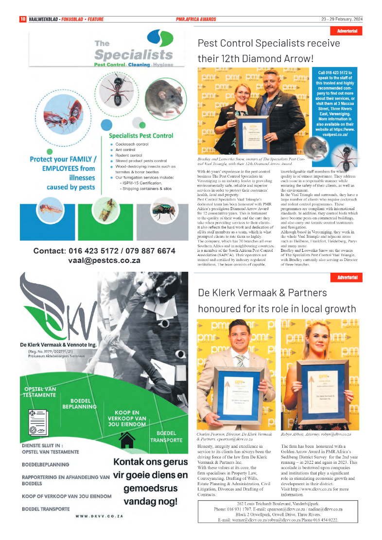Vaalweekblad – 23 – 29 February, 2024 page 10