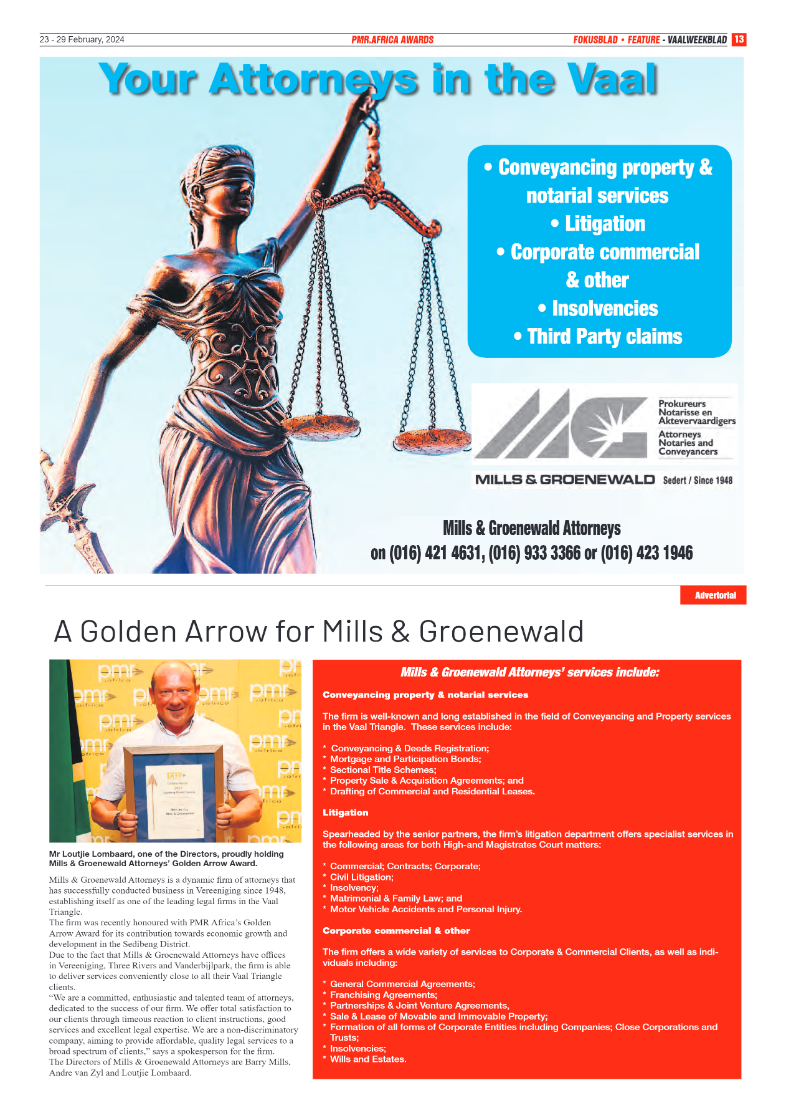 Vaalweekblad – 23 – 29 February, 2024 page 13