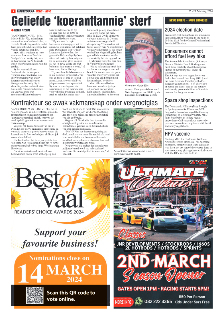 Vaalweekblad – 23 – 29 February, 2024 page 4