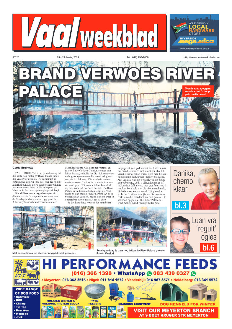 Vaalweekblad, 23 – 29 Junie, 2023 page 1