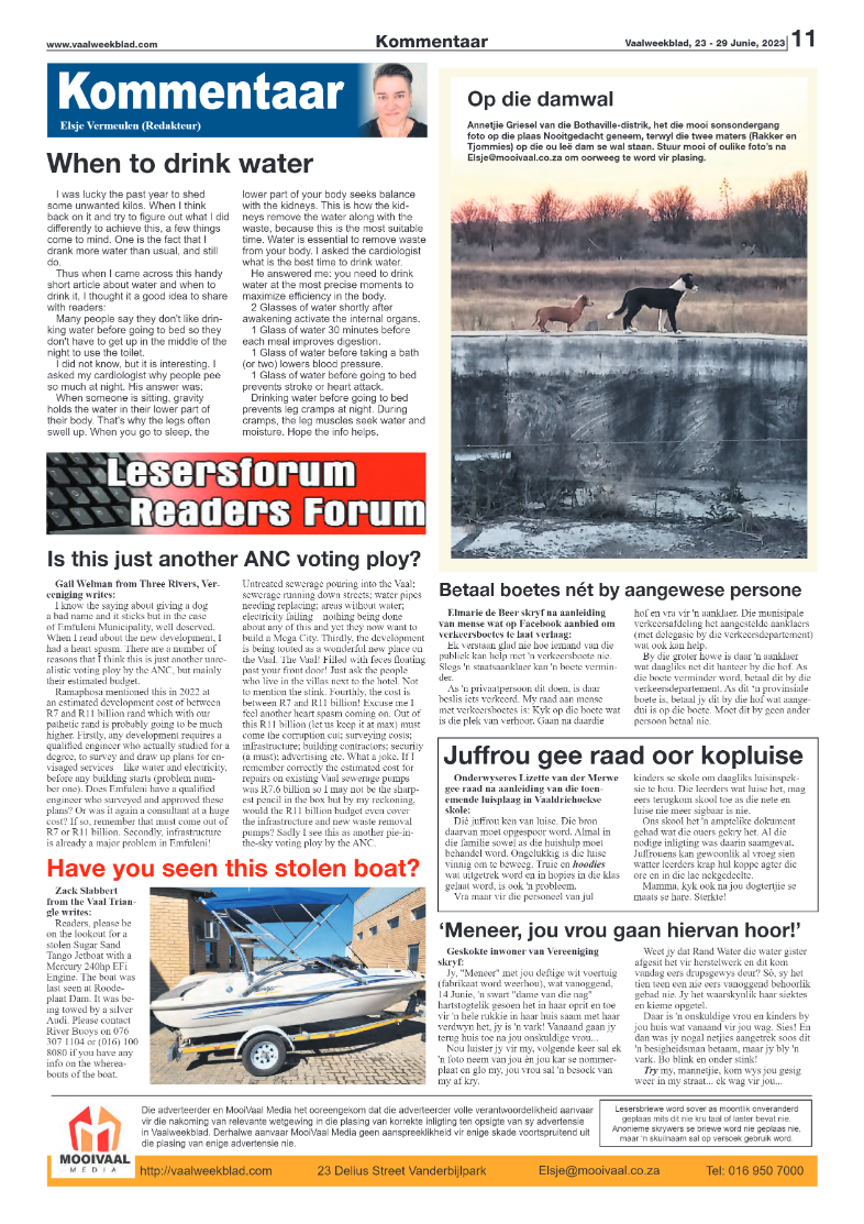 Vaalweekblad, 23 – 29 Junie, 2023 page 11