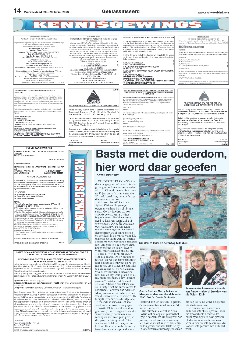 Vaalweekblad, 23 – 29 Junie, 2023 page 14