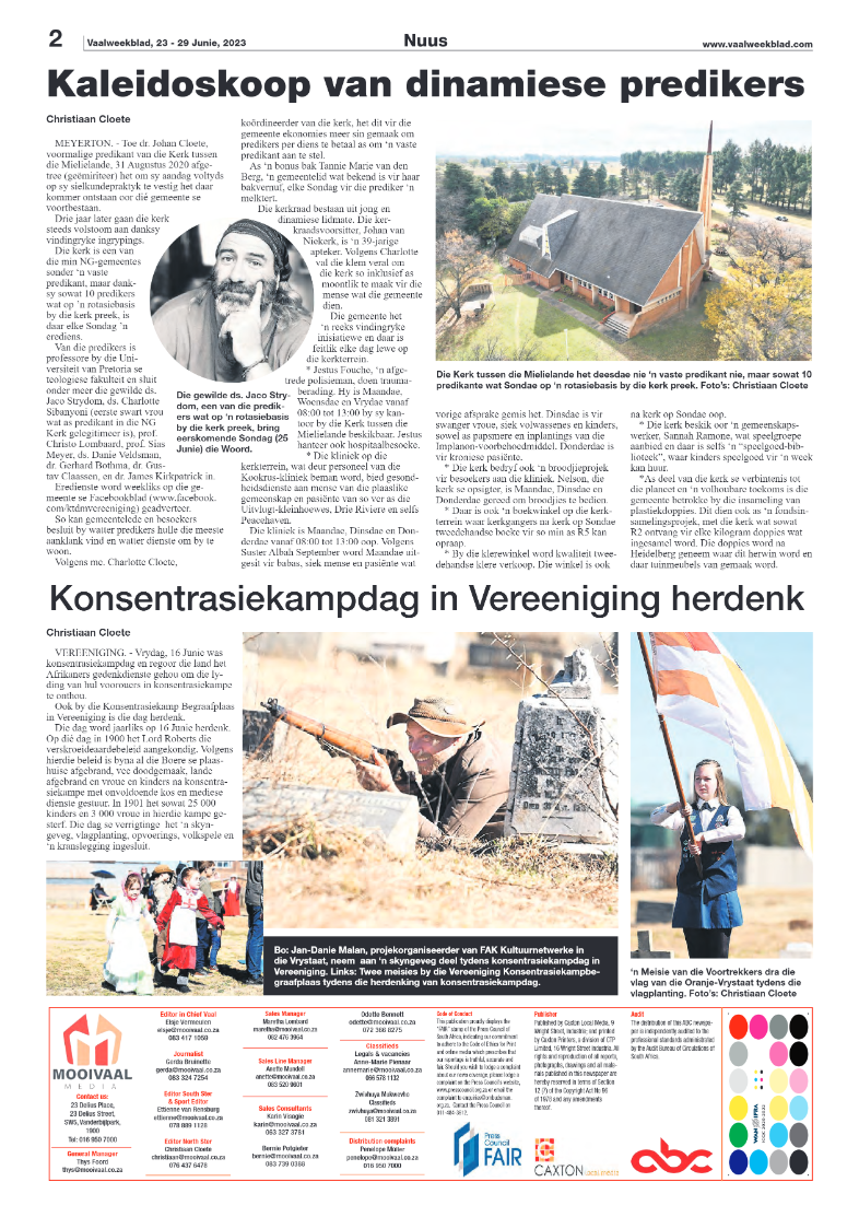Vaalweekblad, 23 – 29 Junie, 2023 page 2