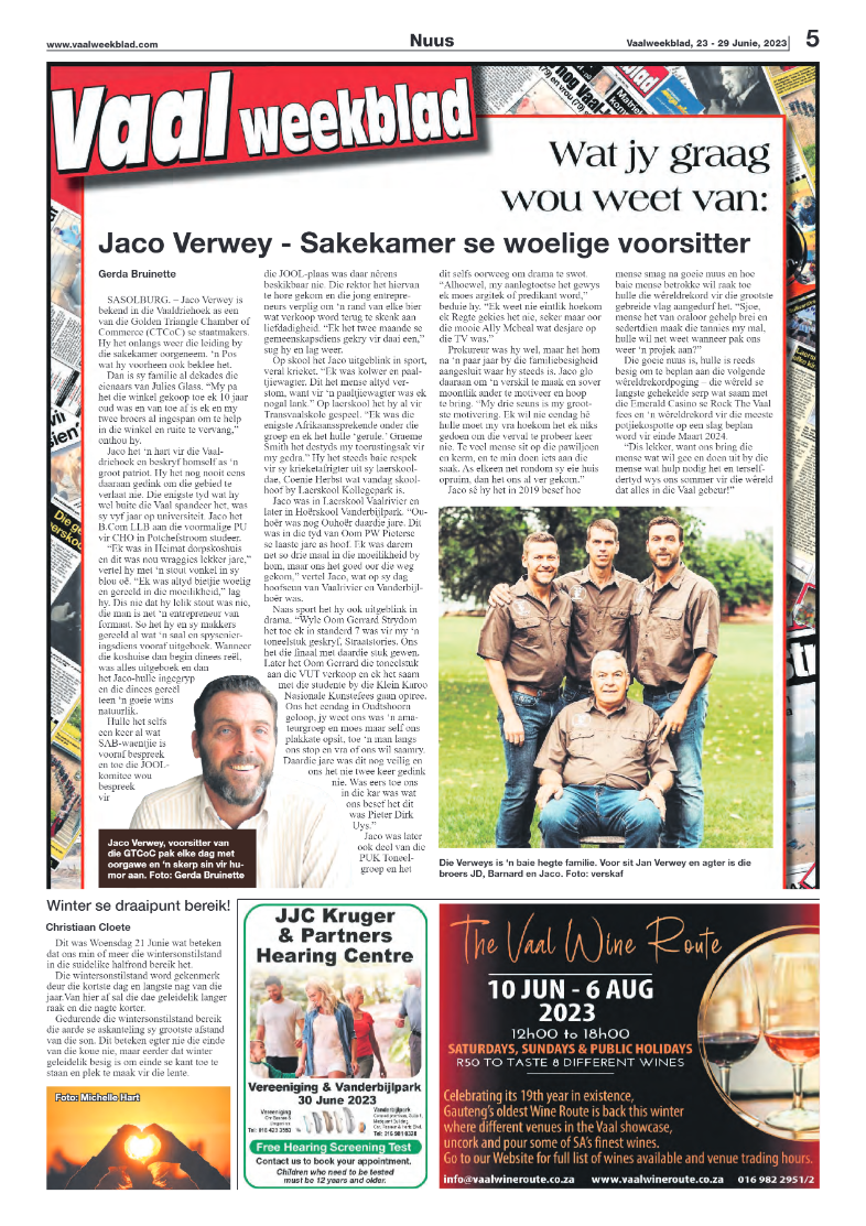 Vaalweekblad, 23 – 29 Junie, 2023 page 5