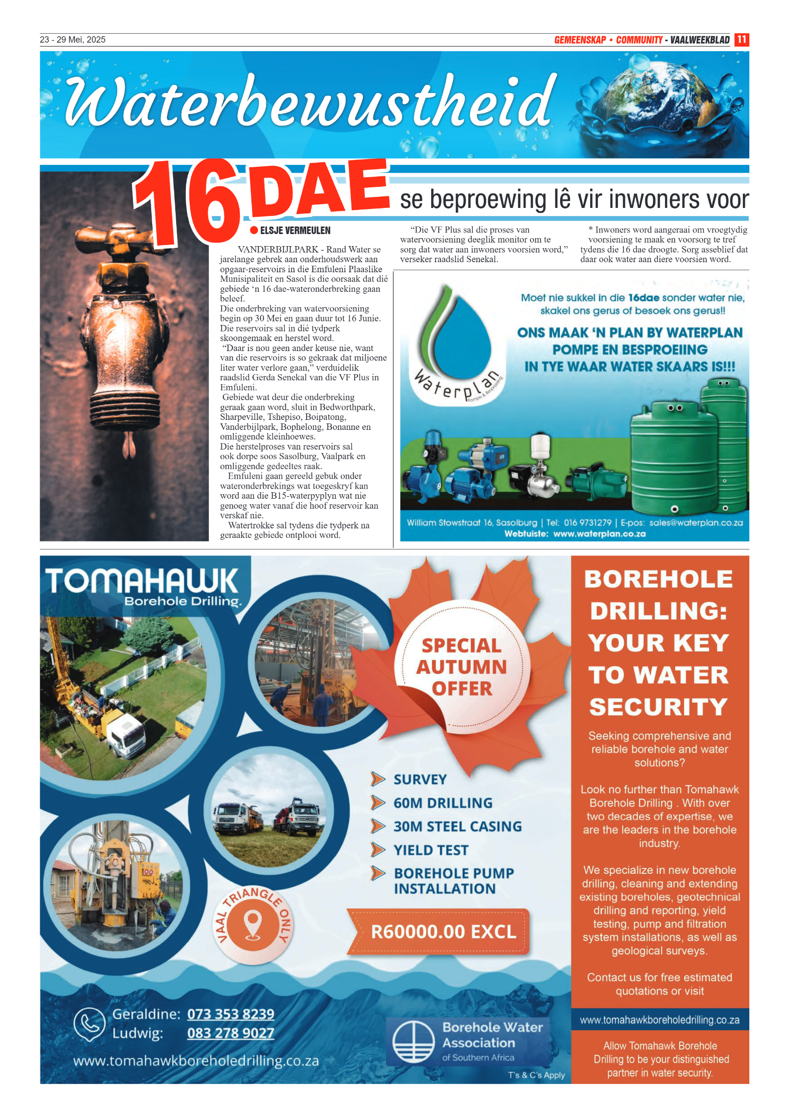 Vaalweekblad 23 – 29 Mei, 2025 page 11