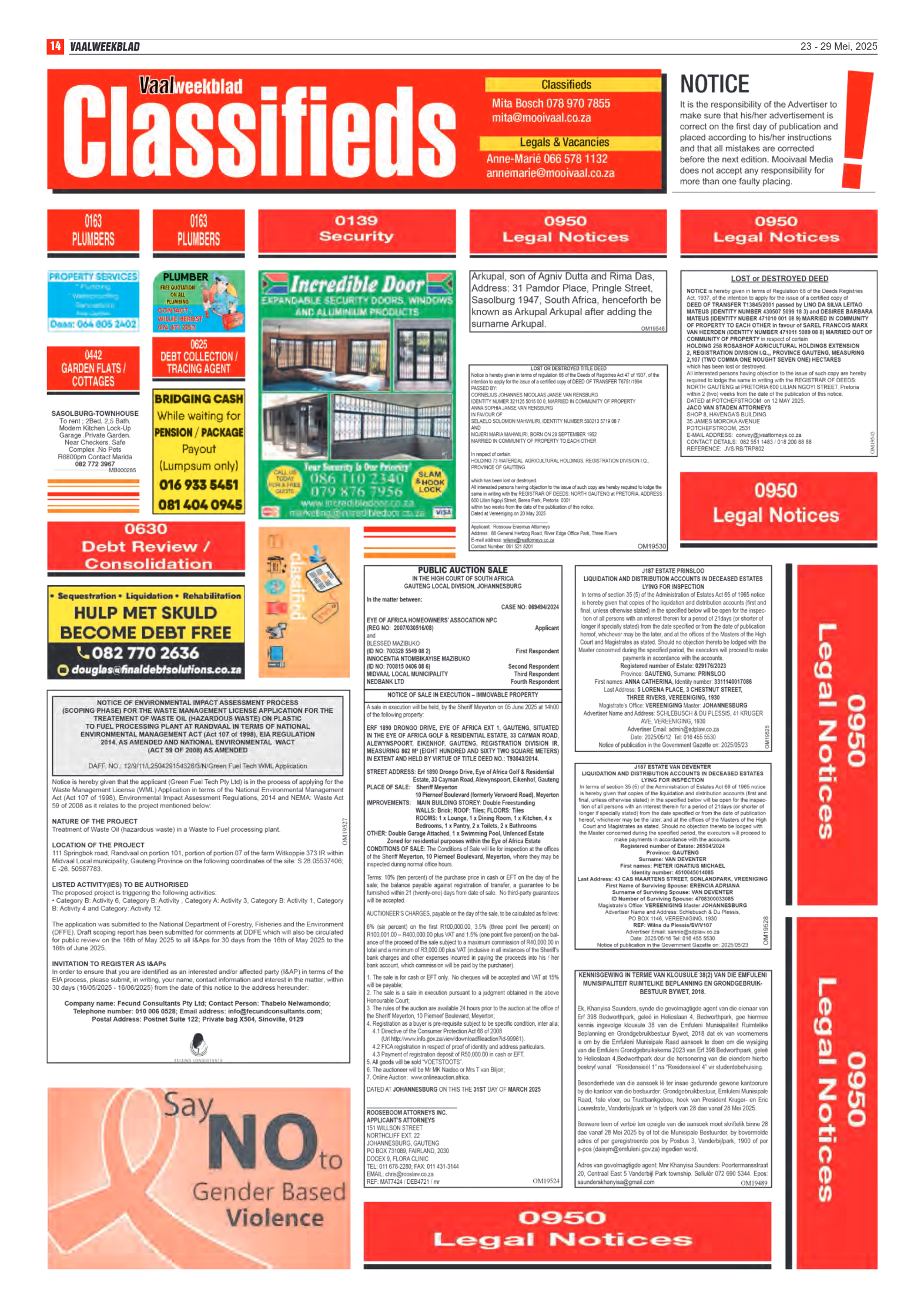 Vaalweekblad 23 – 29 Mei, 2025 page 14