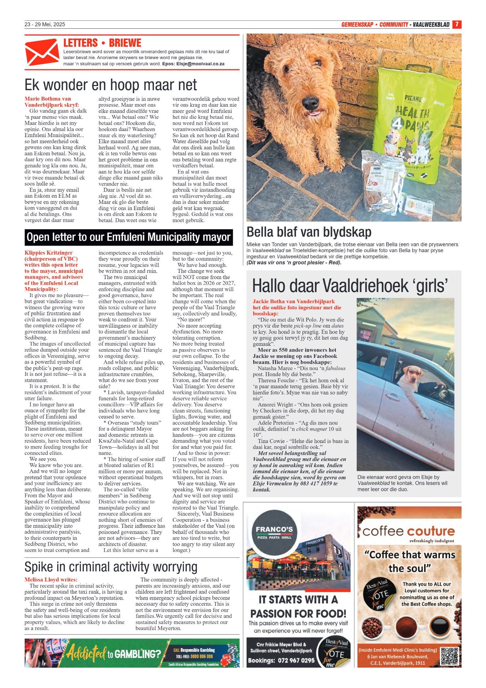 Vaalweekblad 23 – 29 Mei, 2025 page 7