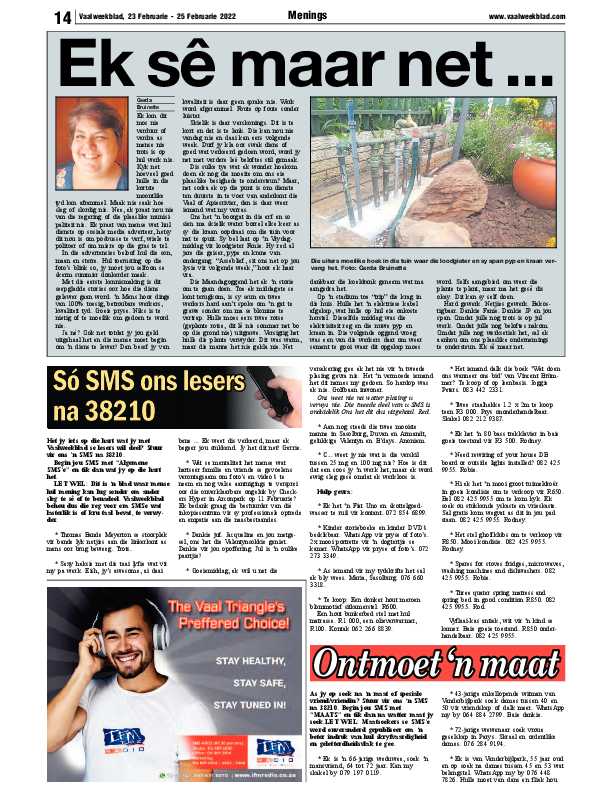 Vaalweekblad 23 Februarie – 25 Februarie 2022 page 11