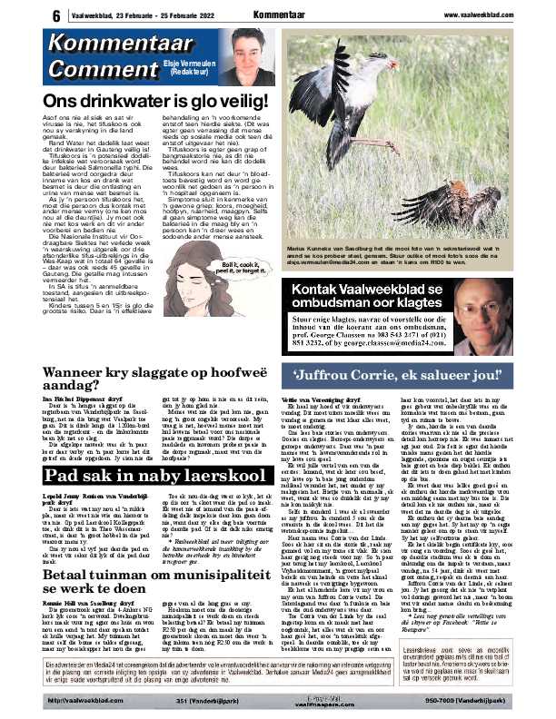 Vaalweekblad 23 Februarie – 25 Februarie 2022 page 14