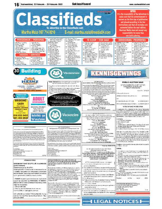 Vaalweekblad 23 Februarie – 25 Februarie 2022 page 17