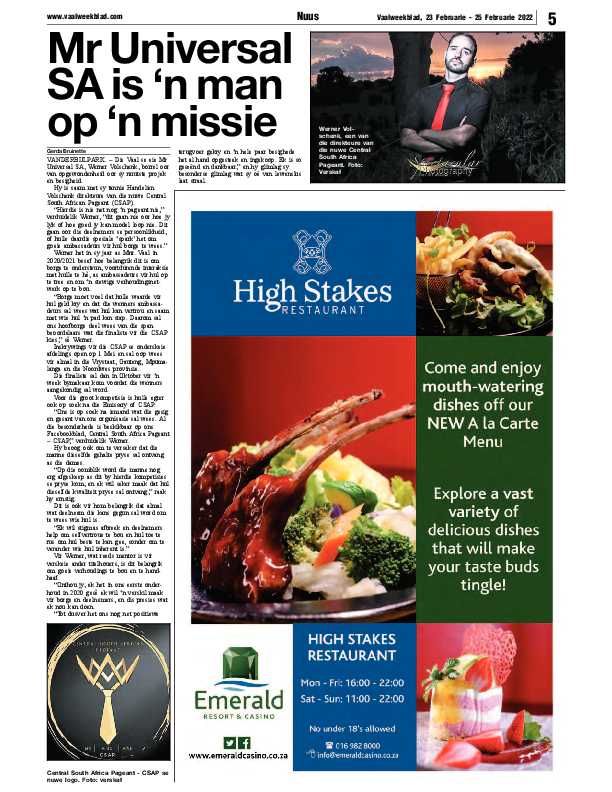 Vaalweekblad 23 Februarie – 25 Februarie 2022 page 5