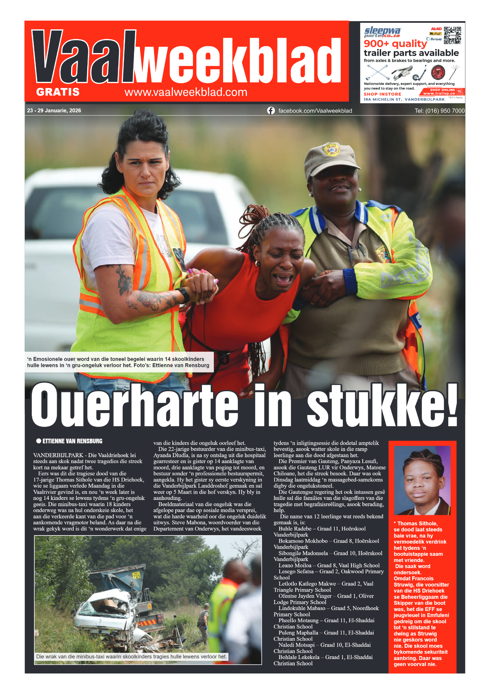Vaalweekblad 23 Januarie 2026 page 1