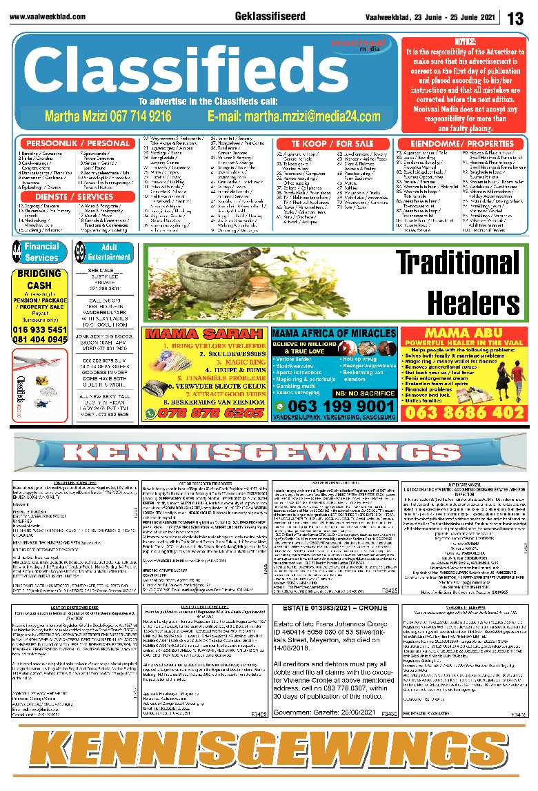 Vaalweekblad 23 Junie – 25 Junie 2021 page 13