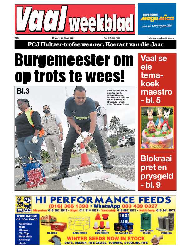 Vaalweekblad, 23 Maart – 25 Maart 2022 page 1