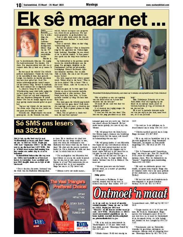 Vaalweekblad, 23 Maart – 25 Maart 2022 page 10