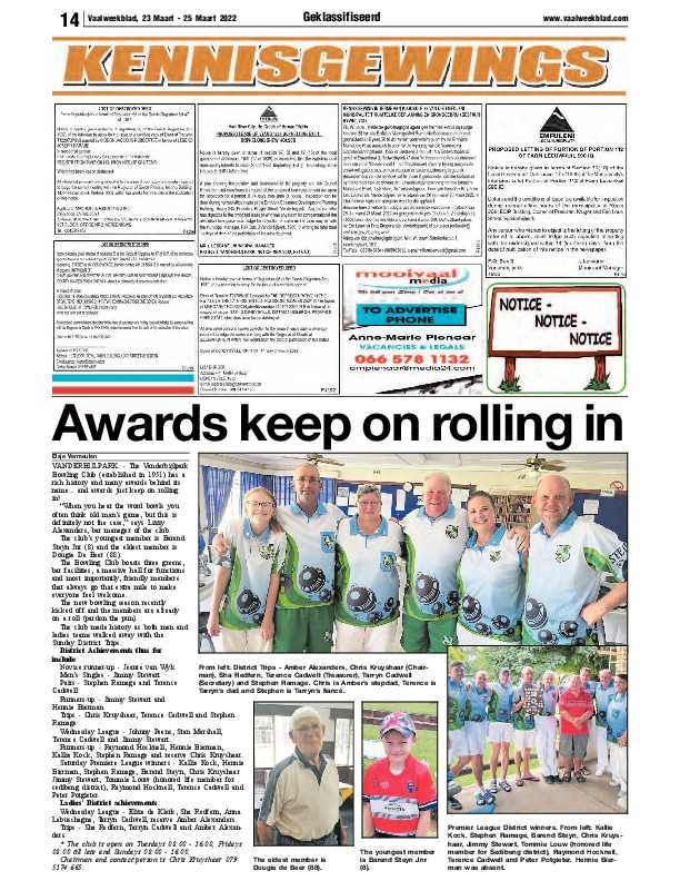Vaalweekblad, 23 Maart – 25 Maart 2022 page 14