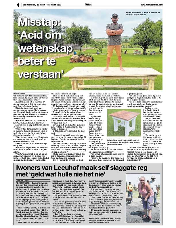 Vaalweekblad, 23 Maart – 25 Maart 2022 page 4