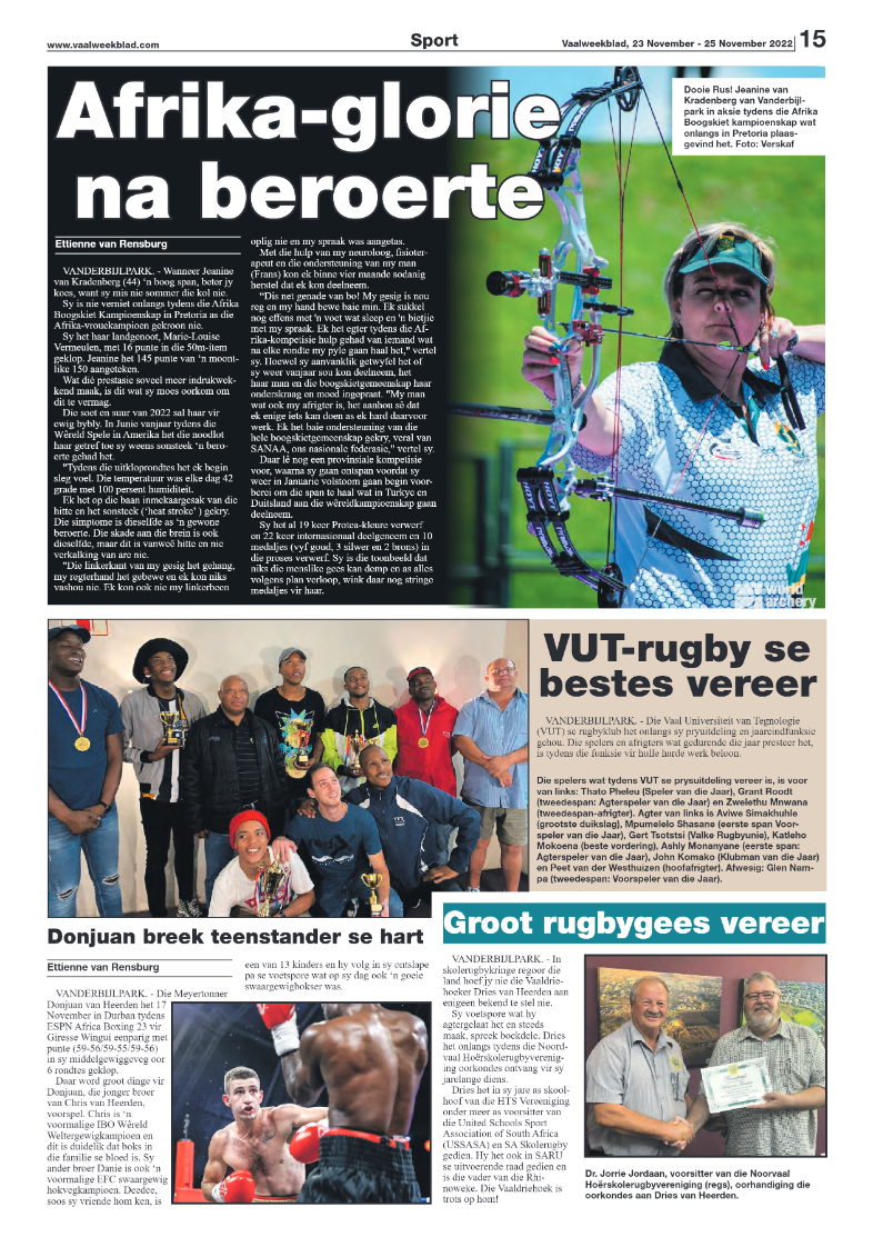 Vaalweekblad, 23 November – 25 November 2022 page 15