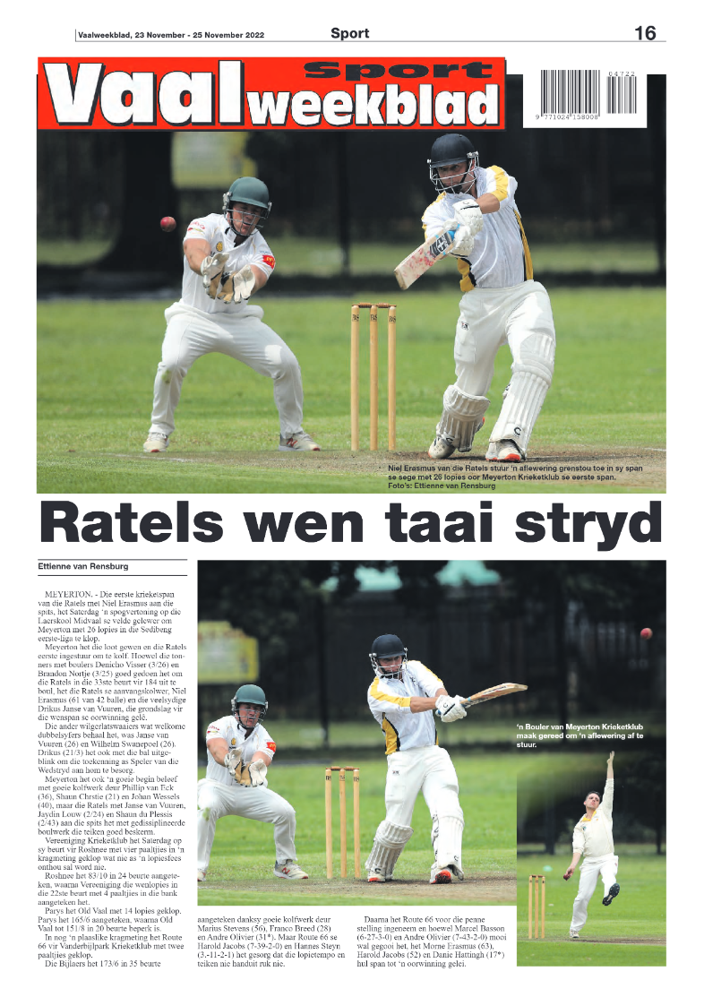 Vaalweekblad, 23 November – 25 November 2022 page 16