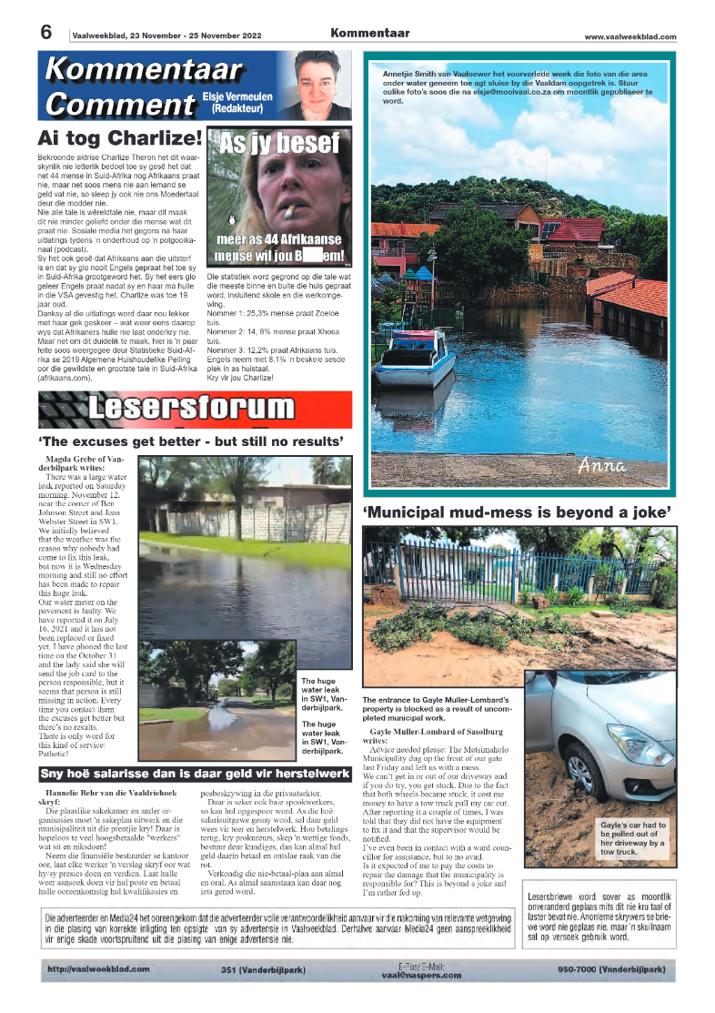 Vaalweekblad, 23 November – 25 November 2022 page 6