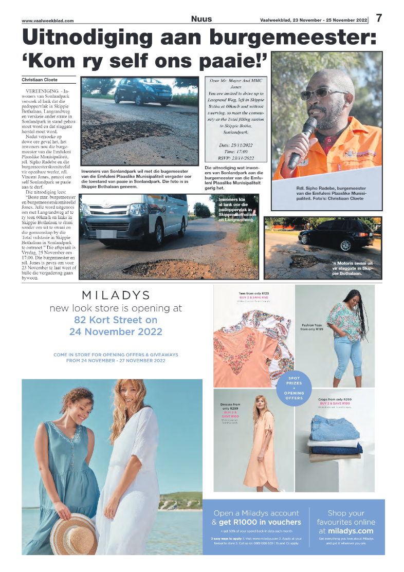 Vaalweekblad, 23 November – 25 November 2022 page 7