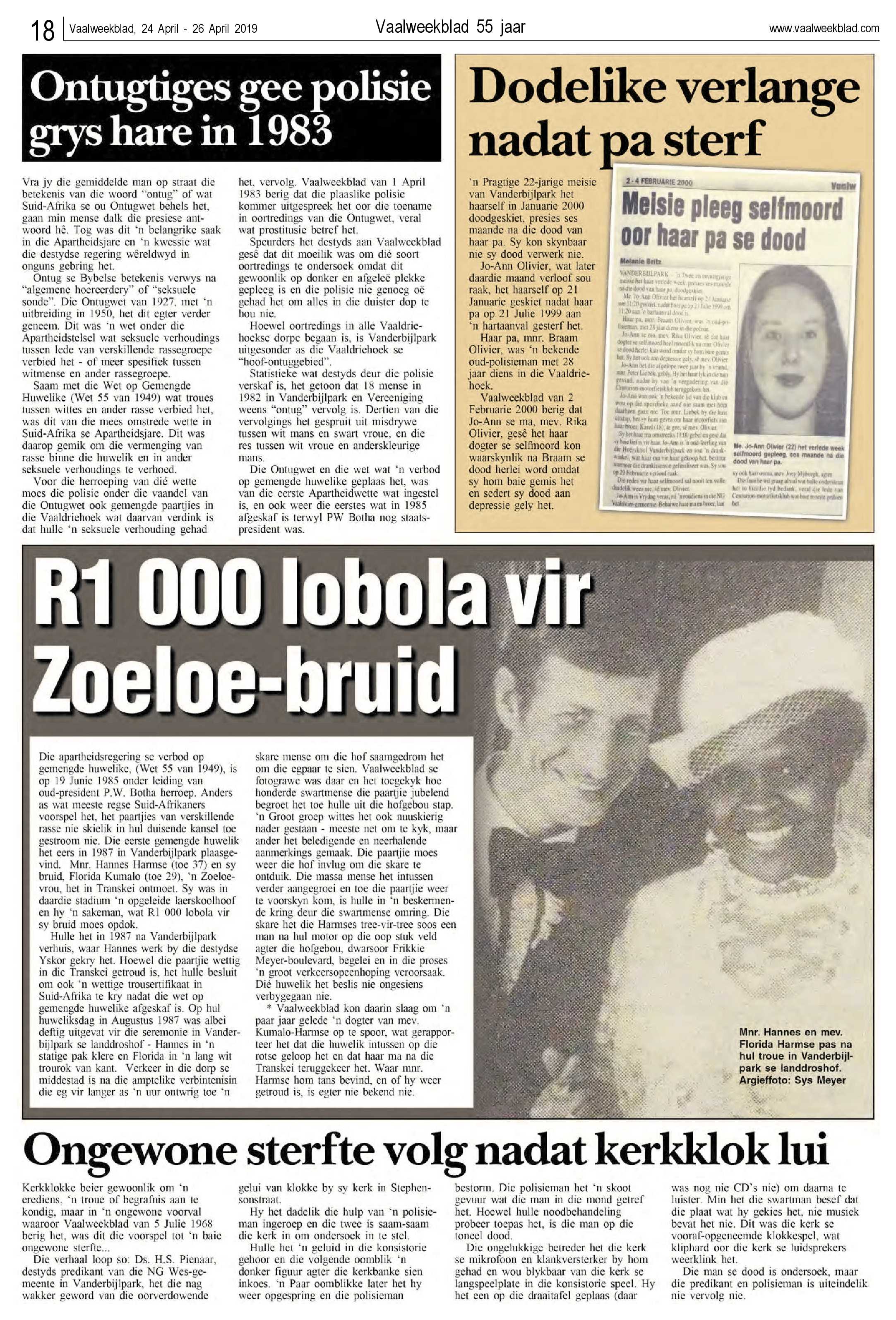 Vaalweekblad 24 – 26 April 2019 page 18