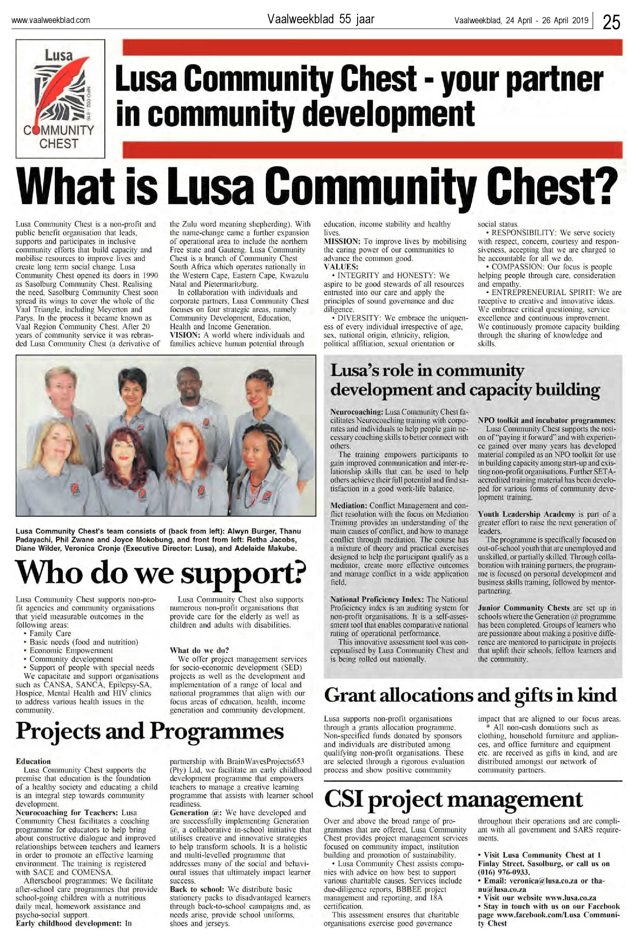 Vaalweekblad 24 – 26 April 2019 page 25