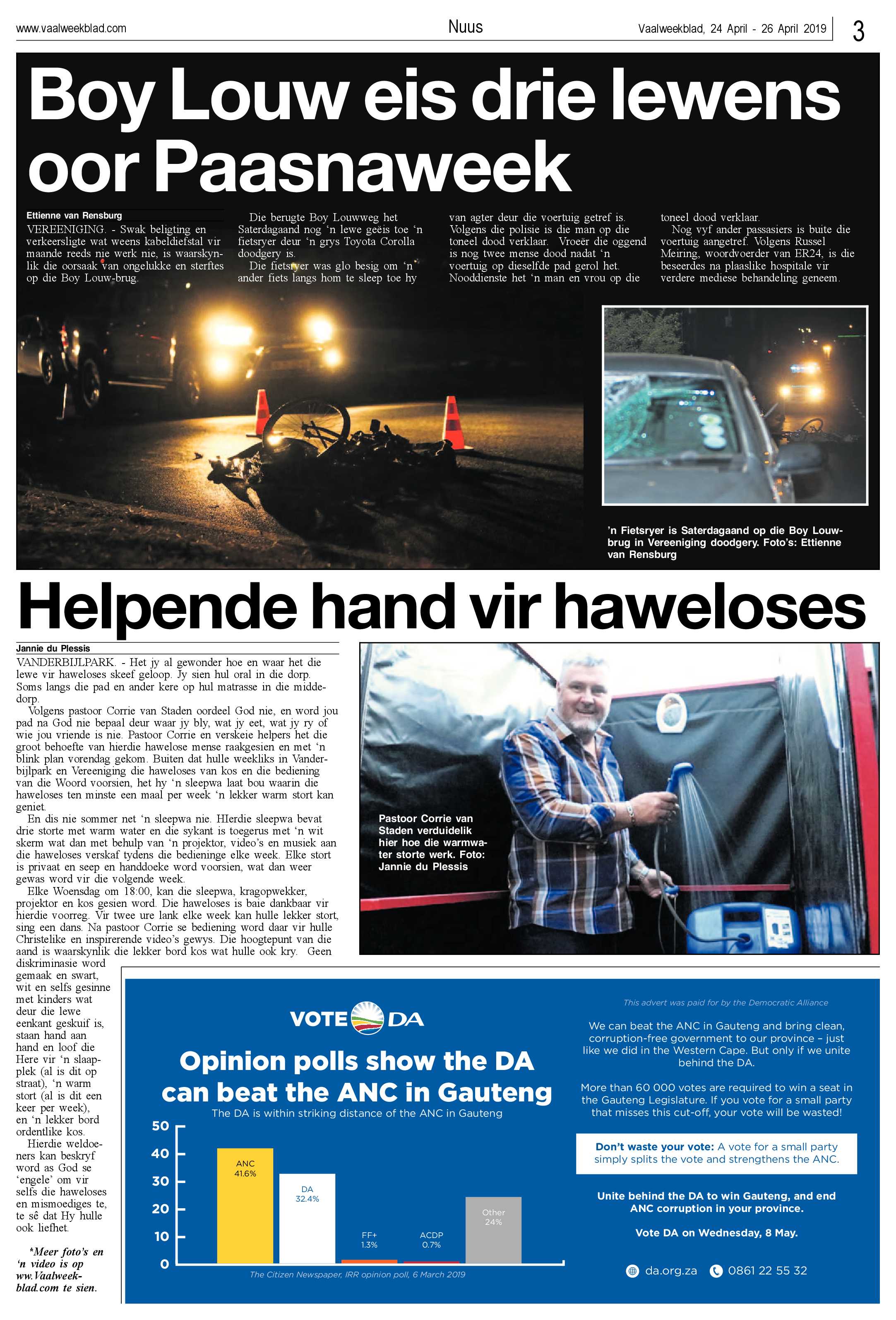 Vaalweekblad 24 – 26 April 2019 page 3