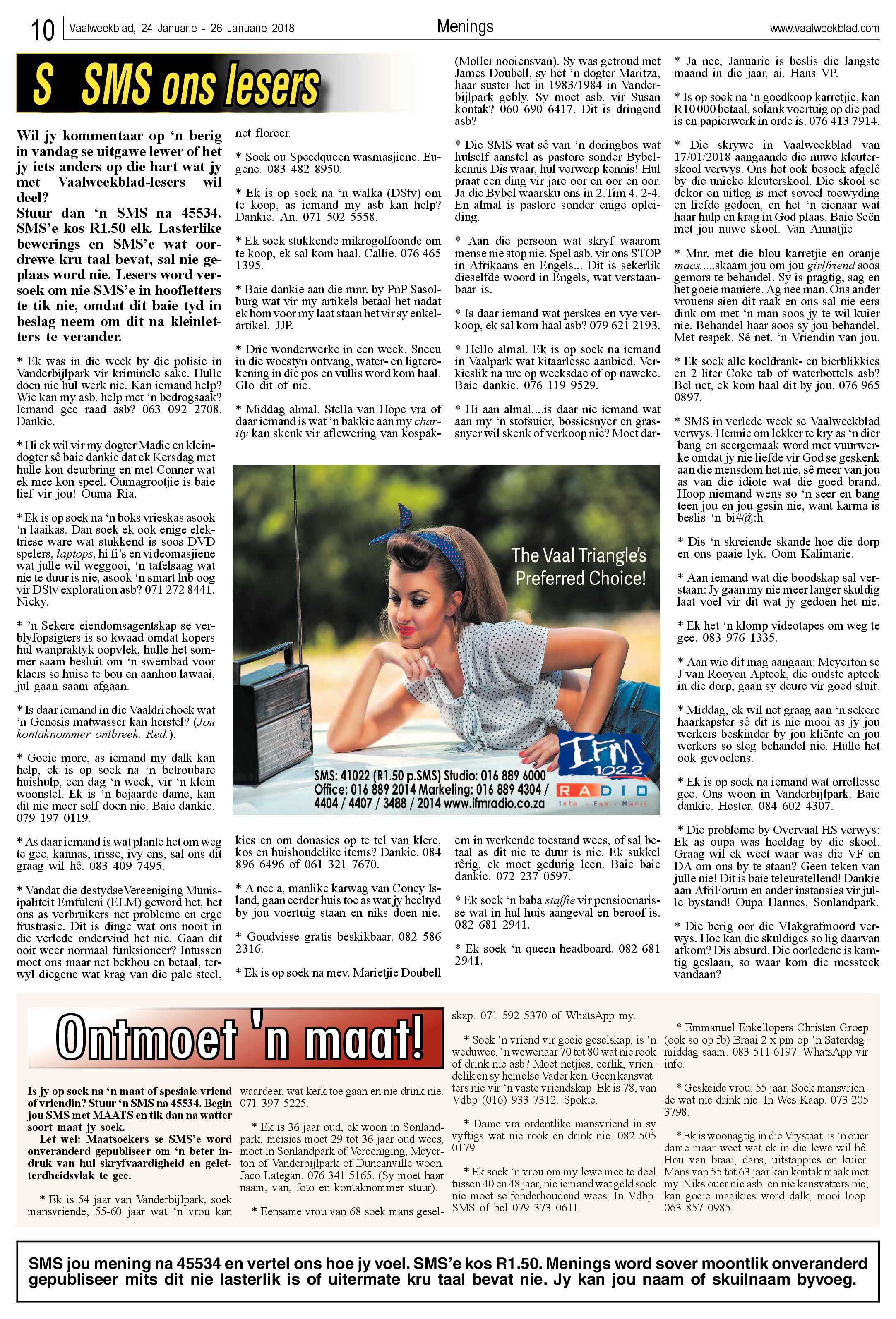 Vaalweekblad 24 – 26 Januarie 2018 page 10