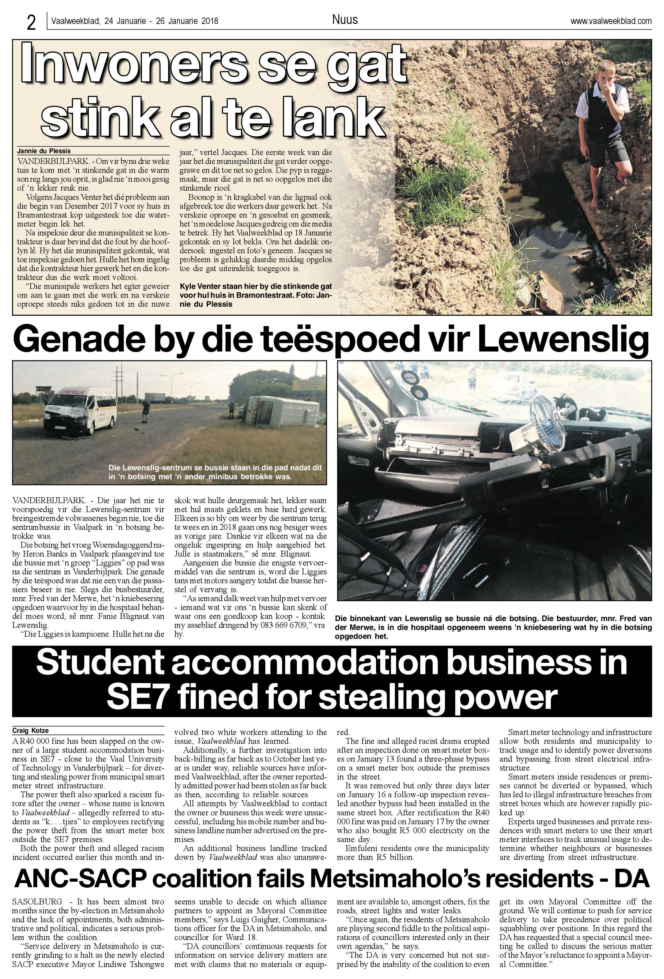 Vaalweekblad 24 – 26 Januarie 2018 page 2