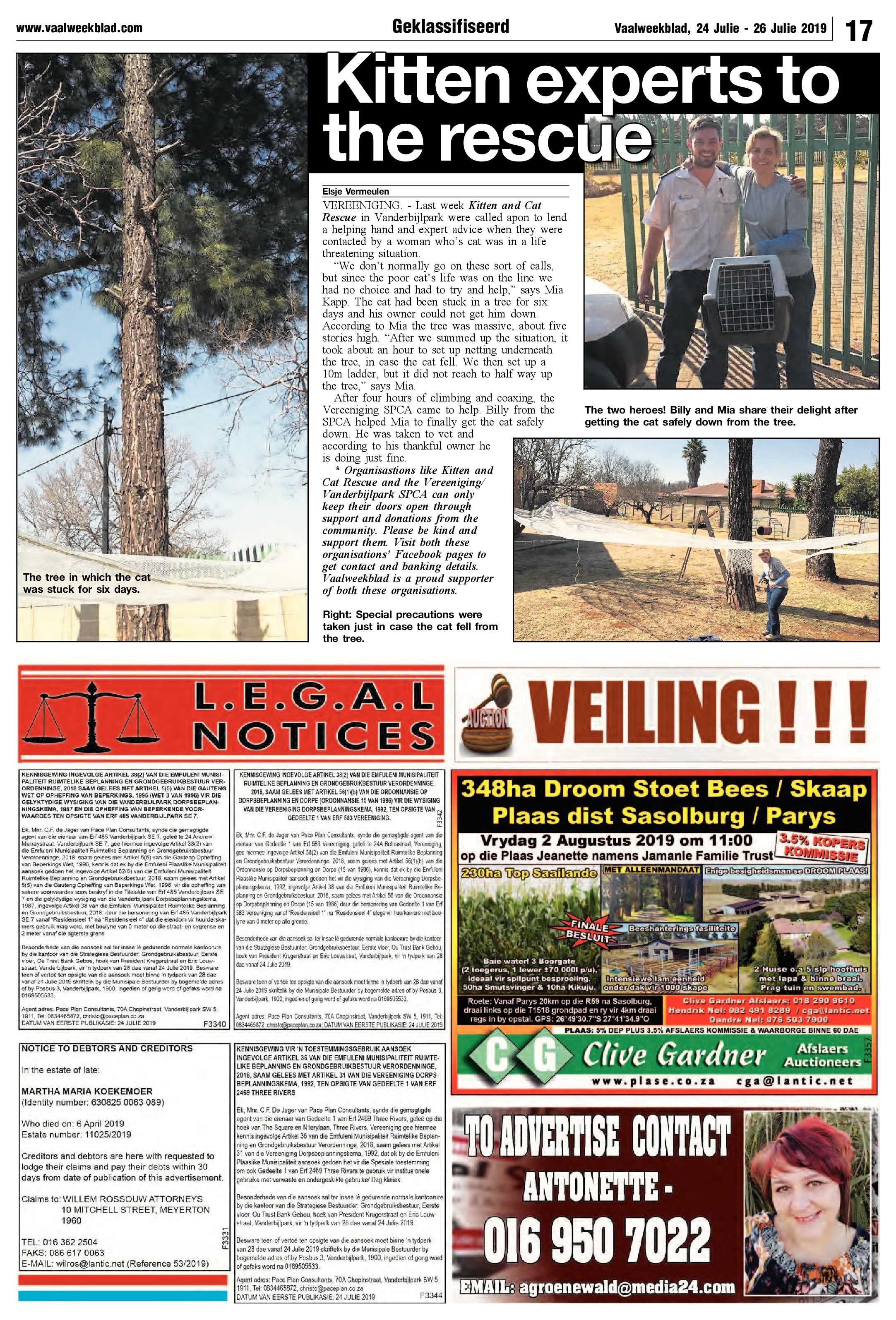 Vaalweekblad 24 – 26 Julie 2019 page 17