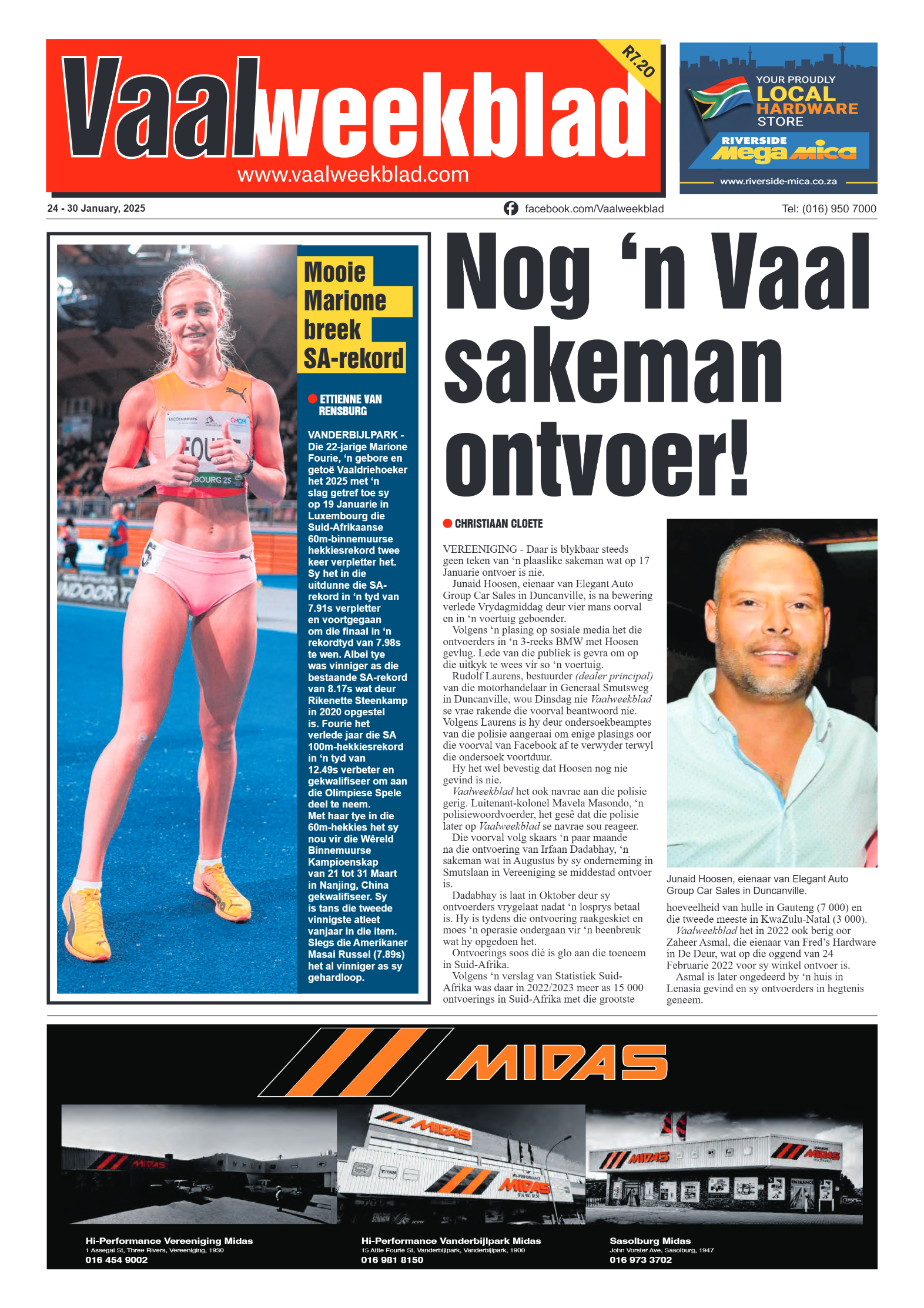 Vaalweekblad 24 – 30 January, 2025 page 1
