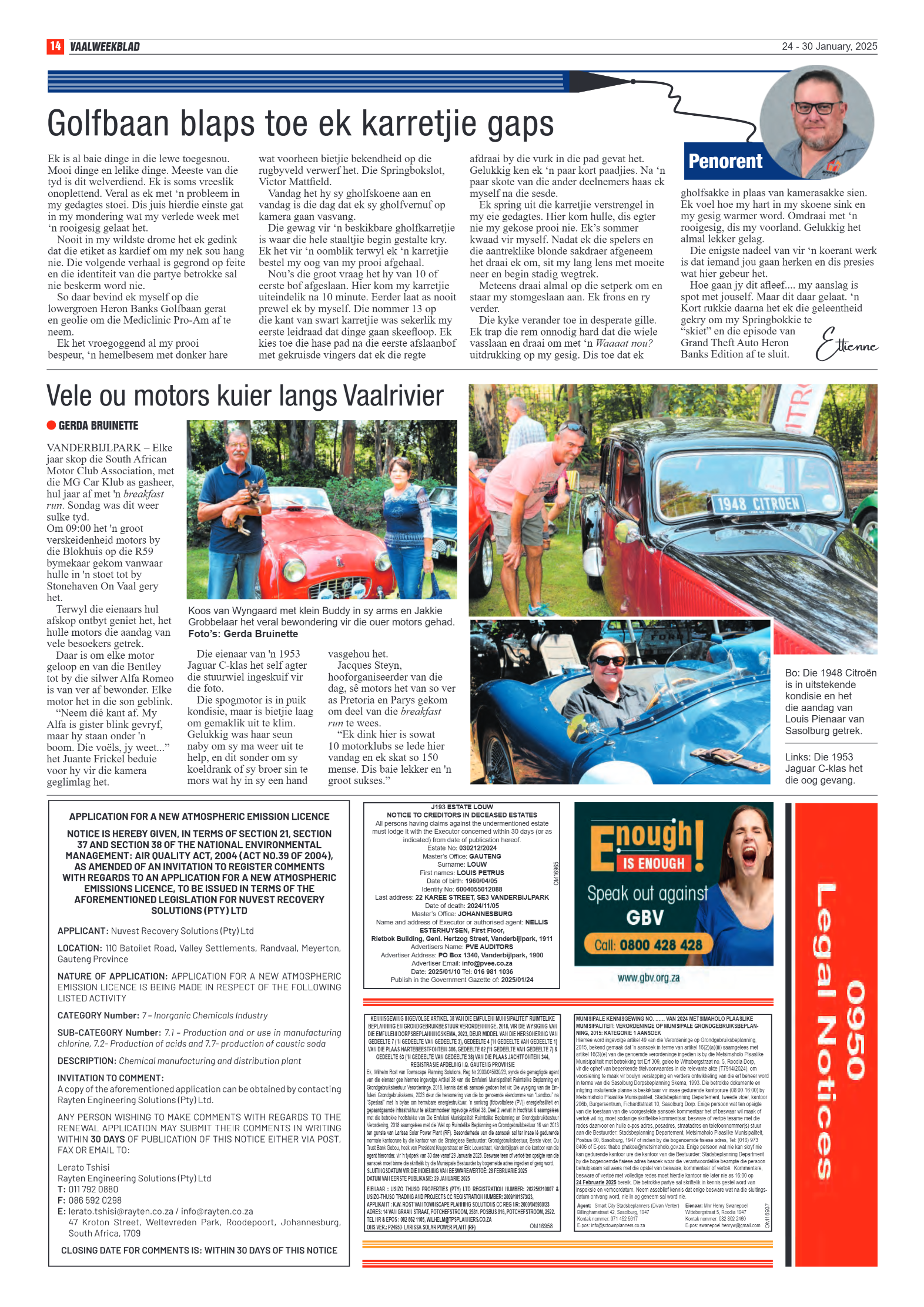 Vaalweekblad 24 – 30 January, 2025 page 14
