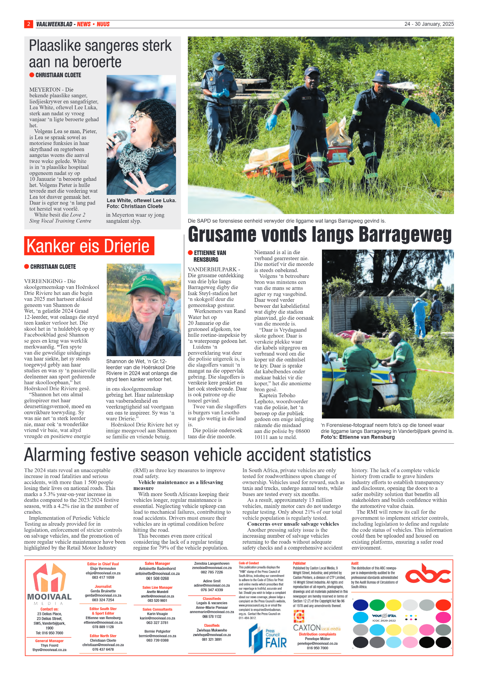 Vaalweekblad 24 – 30 January, 2025 page 2